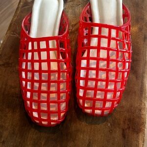 Red Women's Mesh Slip-On Shoes